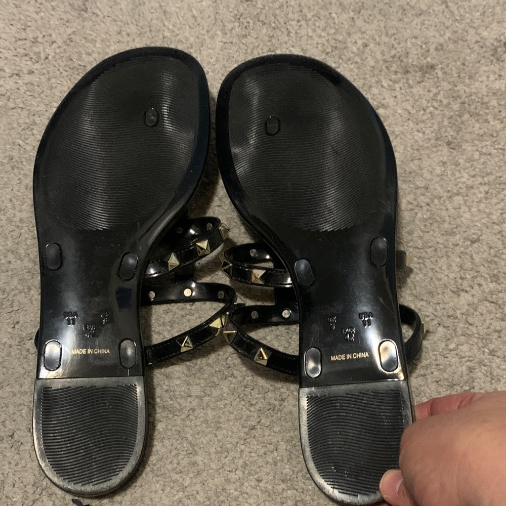 Mix No 6 Black Jelly Studded Sandals size 11 - Picture 4 of 7